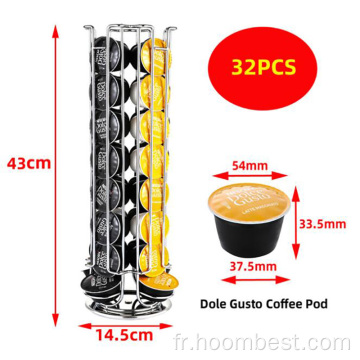 Peut contenir 32 organisateur de support de stockage de dosettes K-Cups